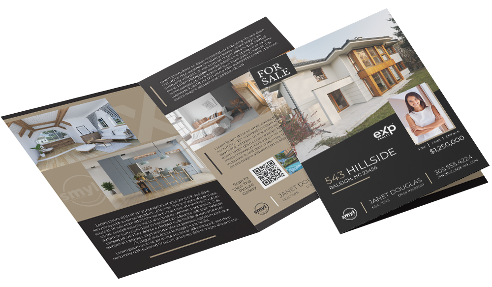 Folded eXp Realty marketing flyer